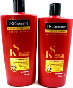 Lot Of 2 TRESemme Keratin Smooth Shampoo with Marula Oil Silky Shine 700ml Each - Picture 1 of 3