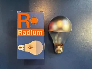 RADIUM GLÜHLAMPE KUPPENVERSPIEGELT SILBER MATT KOPFSPIEGEL E27 230V 60W DIMMBAR - Bild 1 von 6