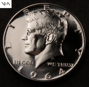 Medio dólar Kennedy 1964 - a prueba de gemas - 90 % plata - Imagen 1 de 6