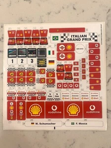 HOJA ADHESIVA LEGO para 8672 Ferrari Finish Line (versión F. Massa.), Nuevo y Original - Imagen 1 de 1