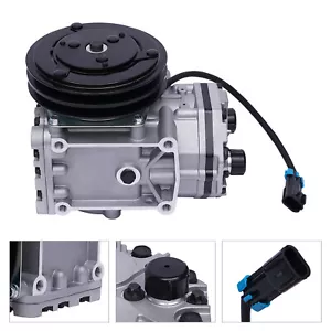 Compresor de aire acondicionado tipo York EE. UU. con embrague de 2 ranuras para Freighliner Kenworth Peterbilt - Imagen 1 de 12