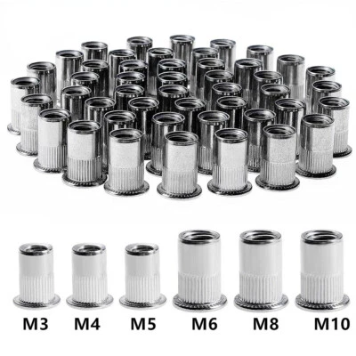 50/10 Stück Edelstahl Einnietmutter M3-M10 Flachkopf Einziehmutter Nietmutter - Bild 1 von 4