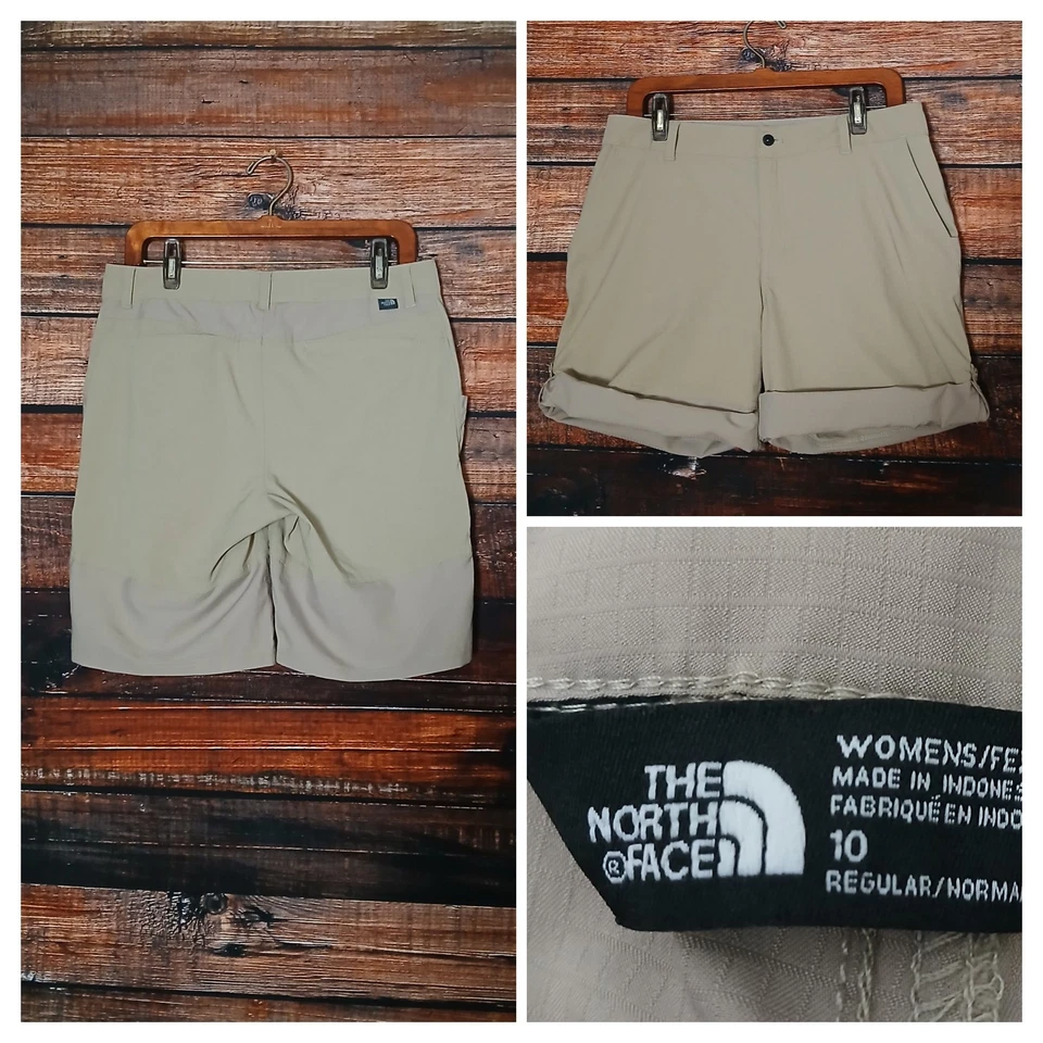 Pantalones Cortos The North Face Talla 10 Caqui Tostado Exterior Senderismo Ligero Nylon Enrollable Foto 1 de 4