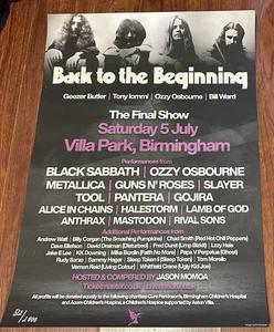 BLACK SABBATH OZZY OSBOURNE BIRMINGHAM VILLA PARK 7/5/25 EVENT POSTER 522/2000 - Picture 1 of 3