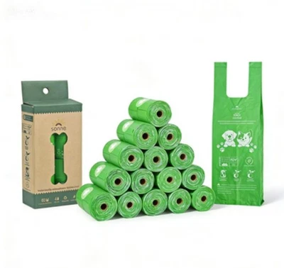 Hundekotbeutel 60-600 Stück Biologisch Abbaubar mit Henkel Duftend Recycelt - Bild 1 von 4