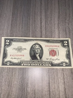 1953 $2 US Note Unc Red Note - Image 1 of 2