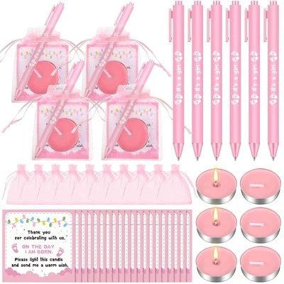 Ctosree 100 Sets Baby Shower Favors for Guests 100 Pcs Baby Shower Candles 100 - Image 1 of 4