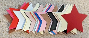 40 Assorted Star Shaped Card Cut -Outs 68mmDiameter NEW - Picture 1 of 1