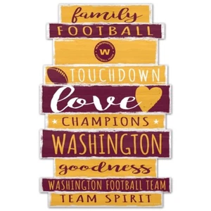 Washington Commanders NFL Game Room Fan Cave 11" X 17" Wood Sign New - Picture 1 of 1