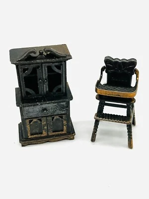 Casa de muñecas Durham Industries vintage 1977 Hutch y muebles de metal de pelo alto Foto 1 de 4