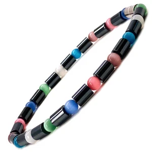 Accents Kingdom Magnetic Hematite Color Cats Eye Bead Anklet Bracelet, 10" - Picture 1 of 2