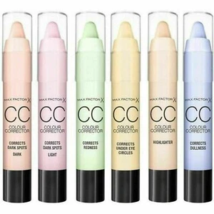 Max Factor CC Concealer Colour Corrector Pens, highlighter Correcting X2 sealed - Picture 1 of 15