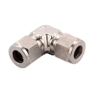 PARKER A-LOK 6EE6-316 Union Elbow 3/8" Tube Compression Fitting, Stainless Steel - Picture 1 of 8