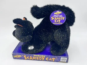 Scaredy Cat Press My Paw My Head Twists Animated Plush Black Orange.        J9 - Picture 1 of 10
