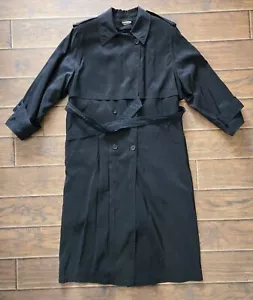 Forecaster Of Boston Womens Black Trench/Rain Coat Pre-owned Size W 12 - Picture 1 of 8