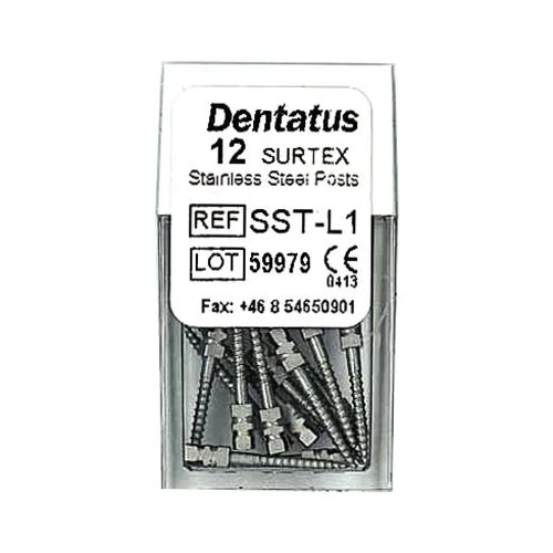 Dentatus SST-L1 Surtex Classic Stainless Steel Posts Long 1 L1 1.05 mm 12/Pk - Изображение 1 из 1