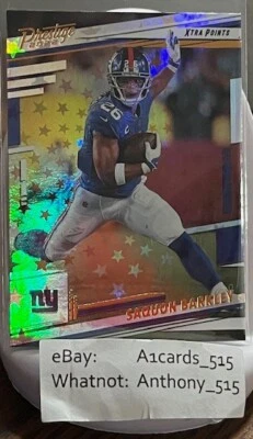 Saquon Barkley - 2022 Prestige Xtra Points Astral #217 - New York Giants - Image 1 of 3