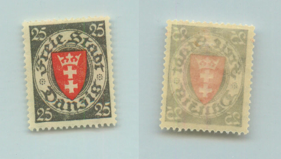 Danzig 1924 SC 178 Mi 197b como nuevo negro gris turco. g1042 Foto 1 de 1