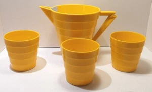  Larry Laslo Towle Yellow Pitcher and 3 Cups Taiwan Vintage  - Picture 1 of 18