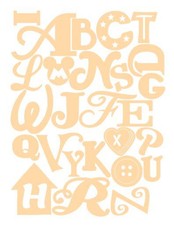 WOODEN ALPHABET KIDS BEDROOM LETTERS CHILDRENS NURSERY WALL ART - 3mm - CTO7