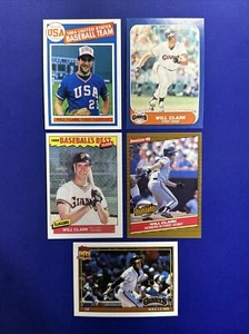 🎖️Tiffany & Rookie Lot🎖️1986 1987 ~ Will Clark ~ San Francisco Giants - Picture 1 of 11