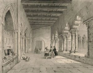 SPANIEN - Cloître St. Paul à Barcelona - Sant Pau del Camp - Lithographie 1840 - Bild 1 von 2