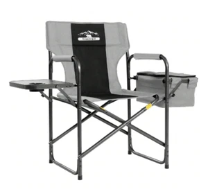 Folding Camping Chair Portable Director Chair w/Cooler Bag and Side Tray,400lbs - Picture 1 of 6
