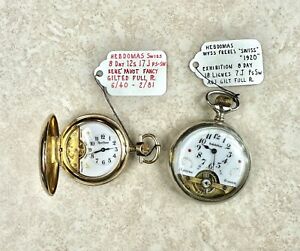 Vintage Watchmaker’s estate HEBDOMAS Lot 136 Sell as is. FOR PARTS