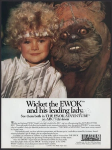 THE EWOK ADVENTURE - Original 1984 Trade AD / ADVERT_ Star Wars _ Wicket _ Ewoks - Picture 1 of 1
