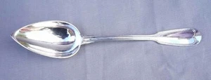 French Silverplate Fiddle Thread Vegetable Serving Spoon Bouez - Picture 1 of 5