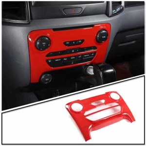 For Ford Ranger 2015-21 Air Conditioner Button Mode Decorative Frame ABS Red - Picture 1 of 8
