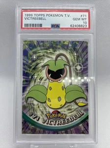 Victreebell Topps TV Animation Series 1 Black Logo Pokemon PSA 10 GEM MT #71 - Picture 1 of 2