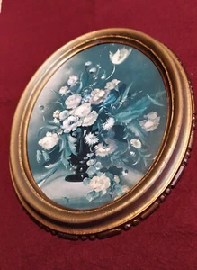 Bilderrahmen goldfarben, Blumenbild, Stilleben, Dekorativ, Rarität - Bild 1 von 12