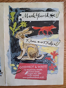 Mark Hearld Exhibition ~ Printed Colour Leaflet ~ Godfrey & Watt ~ Harrogate