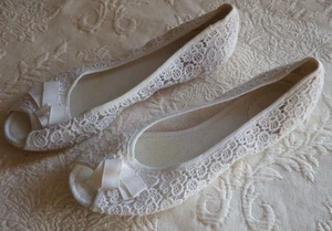 Womens Shoes Sandals Bakers Open Toe Size 10 Gretta White 11" Long - Picture 1 of 4