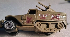 Zylmex Diecast Anti-Aircraft Halftrack U.S. Army Military - 3 5/16" long * - Picture 1 of 6