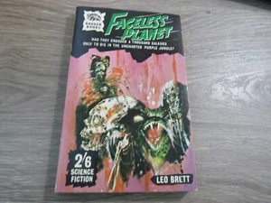 FLACELESS PLANET BY LEO BRETT RARE BADGER BOOKS UK SF PB POWERS COVER ART - Foto 1 di 3