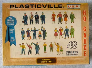 PLASTICVILLE Citizens 2809-149 HO GAUGE unused 48 figures MODEL TRAINS - Picture 1 of 2