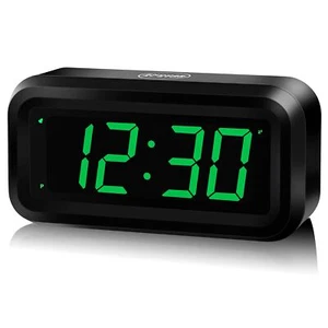 Alarm Clock Small Digital Clock 1.2inch Green LED Clock Adjustable Brightness... - Picture 1 of 7