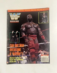 WWF Magazine March 1997 Ahmed Johnson w/ The Rock Poster WWE Wrestling - Picture 1 of 2