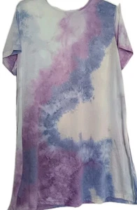 Ladies Pastel Tye Dye Tshirt Dress Size 22/24 - Picture 1 of 4