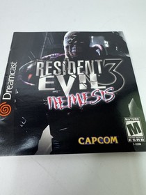 Resident Evil 3 Nemesis Manual  (ONLY) Sega Dreamcast Capcom Rare