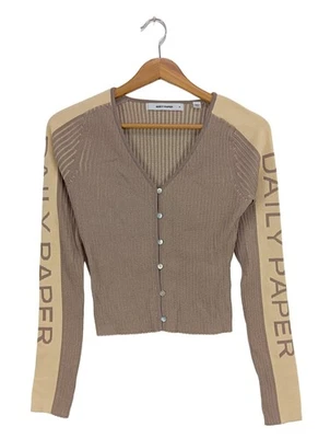 DAILY PAPER Cardigan Damen Jacke Gr. DE 38 braun-wollweiß Casual-Look - Bild 1 von 4