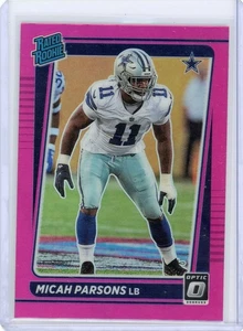 Micah Parsons Rated Rookie Pink Prizm 2021 Panini Donruss Optic RC #245 Cowboys - Picture 1 of 2