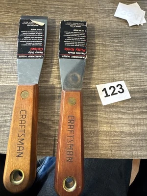 "Cuchillo de masilla cincel Sears Craftsman EE. UU. Nos 2 piezas 42024 42025 1,25"" de ancho resistente" Foto 1 de 4