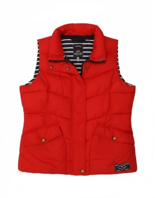JOULES Womens Padded Gilet UK 14 Large Red Polyamide Classic AR08 — 第 1/4 张图片