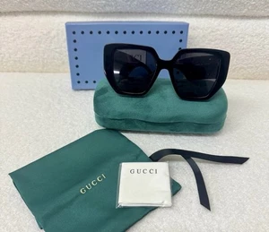 Gucci Occhiali da Sole GG0956S-003 Designer Oversize Montatura Donna Occhiali con Custodia - Foto 1 di 11