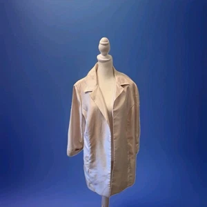 Chico's Subtle Shine Topper Long Sleeve Jacket Natural Cream Size 2 NWT  12/14. - Picture 1 of 17