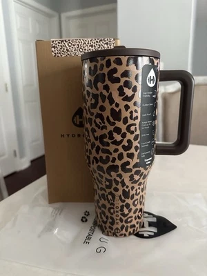 Hydrojug Savanna Cheetah Leopard Print Traveler Cup 40oz DSG Tumbler NEW IN HAND