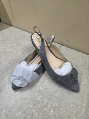 Zapatos Sole Society para mujer talla 8 gris metal SO-AKINA gamuza con cordones planos lazo Foto 1 de 4